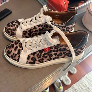 Veronica Beard Cheetah Sneakers. Size 8. Fine Condition.